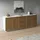 INOSIGN Sideboard INOSIGN "Vega Sideboard,Kommode,220 cm", weiß (weiß matt, canneté hell), B:220cm H:86cm T:43cm, Sideboards, Sideboard, mit 4 Türen und 3 Schubladen,Fronten mit Rillen-Optik