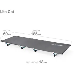 Helinox Feldbett - Campingliege - Lite Cot (federleicht) 185x60cm schwarz/blau