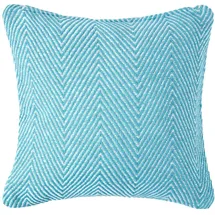 Homescapes Kissenbezug Halden 60 x 60 cm Blau
