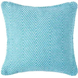 Homescapes Kissenbezug Halden 60 x 60 cm Blau