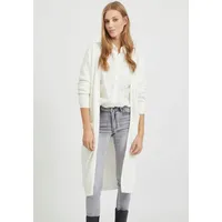 Vila Viril Long Knit Cardigan - Noos Strickjacke, White Alyssum, M EU