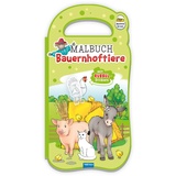 Trötsch Verlag Trötsch Malbuch mit Rubbelstickern Bauernhoftiere