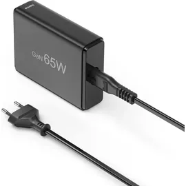 Hama USB-Ladestation 4 Ports, GaN, Schnellladegerät 2xUSB-C, 2xUSB-A, PD, 65 W