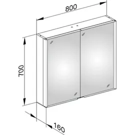 Keuco Royal Match 80 cm silber eloxiert