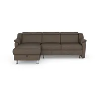 sit&more Ecksofa SIT & MORE "Freetown L-Form", grau (taupe), B:257cm H:84cm T:166cm, Sofas, Ecksofa, inklusive Kopfteilverstellung und komfortablem Federkern
