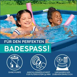 BESTWAY Steel Pro Frame Pool 221 x 150 x 43 cm inkl. Filterpumpe und Reparaturset