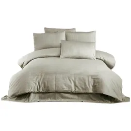 l'essentiel linge de maison Lilyum Bettbezug Cappuccino 240 x 220 cm + 60 x 60 cm
