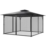 Vevor Moskitonetz für Pavillon 4 Stück 3,66 x 3,66 x 2,29 m Schwarz
