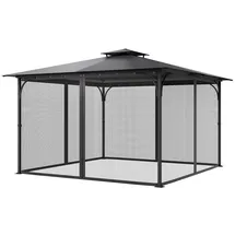Vevor Moskitonetz für Pavillon 4 Stück 3,66 x 3,66 x 2,29 m Schwarz
