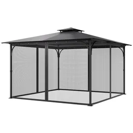 Vevor Moskitonetz für Pavillon 4 Stück 3,66 x 3,66 x 2,29 m Schwarz