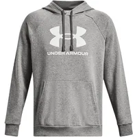 Under Armour Rival Fleece Logo Hoodie Herren 025 castlerock light heather/white XS