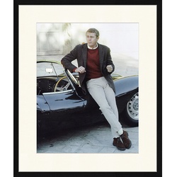 ANY IMAGE Digitaldruck »Steve McQueen«, Rahmen: Buchenholz, Schwarz