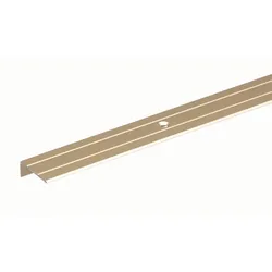 Alberts Treppenkanten-Schutzprofil gebohrt, Aluminium eloxiert, Silber, Edelstahl oder Sand