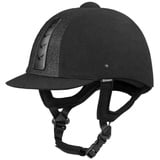 Start Sport+ Reithelm Kinder Mädchen, Reithelme für Kinder, Reitkappe Mädchen, Reiterhelm Damen, Reitkappe mit Be- und Entlüftungssystem, Pferde Helm für Kinder (Schwarz/Glänzend/Lack, L)