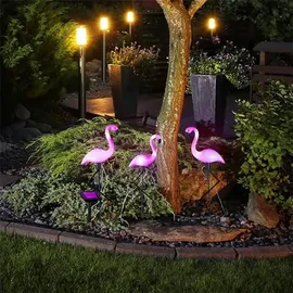 Hi Solarleuchte Kunststoff 9,0 cm 3er Set pink