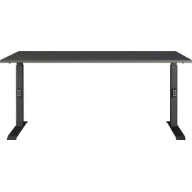 Germania Büromöbel-Set GERMANIA "Mailand", grau (graphit), B:160cm, Holzwerkstoff, Metall, Arbeitsmöbel-Sets, Büromöbel-Set, inkl. Schreibtisch und Rollcontainer