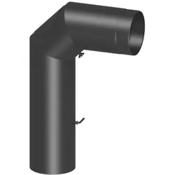 Jeremias Ofenrohr Winkelrohr 90° | schwarz | Ø130mm