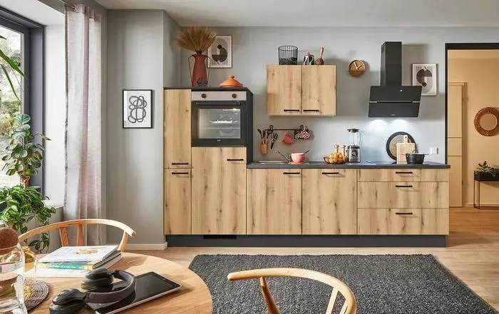 Pino Küchenzeile PN 100 Holzoptik Braun Eiche