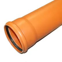 Gebr. Ostendorf Kunststoffe KG-Rohr mit Steckmuffe und Gummidichtring DN 160 Länge 500 mm Orange