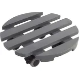 Metafranc Pflanzenroller Ø 300 mm - 60 kg Tragkraft - Kiefer-Platte - Grau - TPE-Rollen mit 2 Feststellern / Indoorroller / Blumenroller / Transporthilfe für Pflanzen / 825200