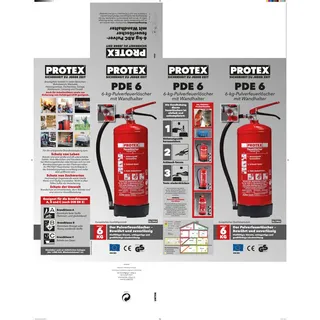 Protex Feuerlöscher 6 GA Pulver Löschmittel
