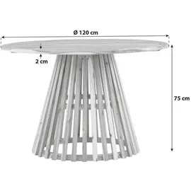 VCM Lumpur Gartentisch Ø 120 cm