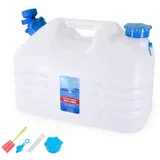 luckything Wasserkanister Mit Festmontiken Ablasshahn/Wasserauslauf, 10.5L-25L Wasserbehälter Wassertank, BPA-frei, Tragbare Perfekt Für Camping, Wandern, Klettern Oder Andere gehören Im Freien