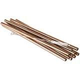 APS Trinkhalme Edelstahl, 10er-Set, inkl. Reinigungsbürste, Ø 8 mm, Länge: 21,5 cm,