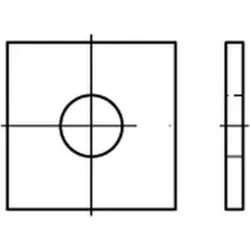 DIN 436 Scheibe Standard/für Holzkonstruktionen Stahl 30mm