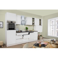 Küche Küchenzeile Küchenblock grifflos Weiß Lorena 380 cm Respekta