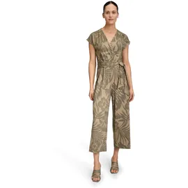 Betty Barclay Overall BETTY BARCLAY "Damen mit Eingrifftaschen", Damen, Gr. 44, Normalgrößen, grün (khaki, grün), Jersey, Obermaterial: 95% Polyester, 5% Elasthan, figurumspielend, V-Ausschnitt, Overalls Overall, Form
