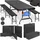 CASARIA Malmö Set 3-tlg. Tisch 180 x 75 x 73 cm schwarz klappbar