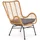 konsimo® Gartensessel ABLA Polyrattan 69 x 93 x 58 cm Braun/Grau mit Kissen