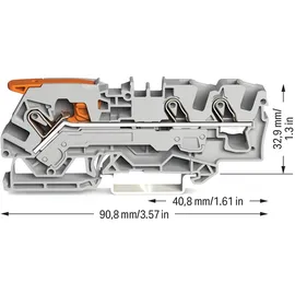 WAGO 2106-1301 Durchgangsklemme 7.50mm Push-In-Klemme Grau