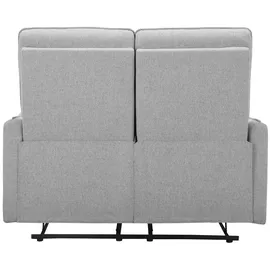 dorel home 2-Sitzer DOREL HOME "Lugo, Kinosofa mit Reclinerfunktion in Kunstleder und Webstoff", grau (hellgrau), B:126cm H:102cm T:86cm, Sofas, mit manueller Relaxfunktion in beiden Sitzen