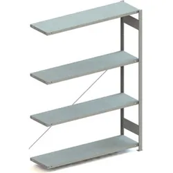Meta Steckregal Anbauregal S3 CLIP 200 AR 2000 x 1500 x 600 mm verzinkt + 4 Böden