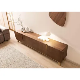 MASSIVMOEBEL24.DE BUTTERFLY TV-Board 240x40x55 cm Braun Massivholz