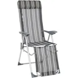 Greemotion Relaxsessel Relaxsessel Texel silber/grau gestreift, platzsparend klappbar (1-St)