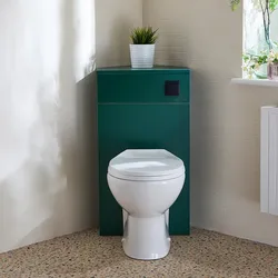 Eck-Spülkastenverkleidung mit Select-WC | Farbe der WC-Einheit & des Spülknopfs wählbar - Cluo