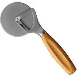Boska Pizzaschneider Oslo+ / Non-stick BSFTM / Schneidet ohne Wackler/Sehr scharf/Stilvoll/Eichenholz & Edelstahl