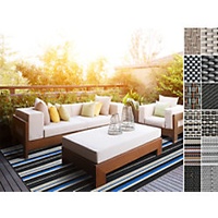 Outdoor-Teppich Casa Pura Matera Beige, Braun Vinyl, Polyester 600 x 1000 mm