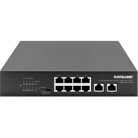 Intellinet Network Solutions Intellinet 8-Port Gigabit Ethernet PoE+ Switch mit 2 RJ45 Gigabit Uplink-Ports