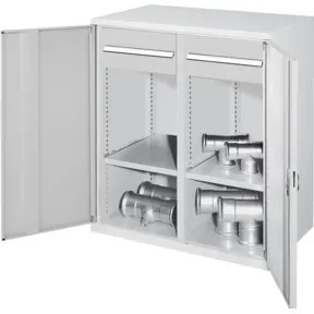 Kappes Schwerlastbeistellschrank Mod. 76 RAL 7035 Vollblechtüren mit Ausstattung