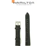 Hamilton Leder Linwood / Viewmatic Band-set Leder-schwarz-16/14 H690.182.103 - schwarz