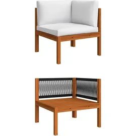 vidaXL Garten-Lounge-Set 6-tlg. cremeweiß Akazie