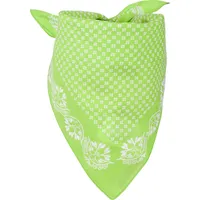 Stylebreaker Bandana Tuch Limettengrün-Weiß Einheitsgröße