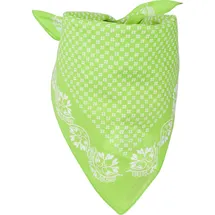 Stylebreaker Bandana Tuch Limettengrün-Weiß Einheitsgröße