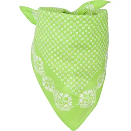 Stylebreaker Bandana Tuch Limettengrün-Weiß Einheitsgröße