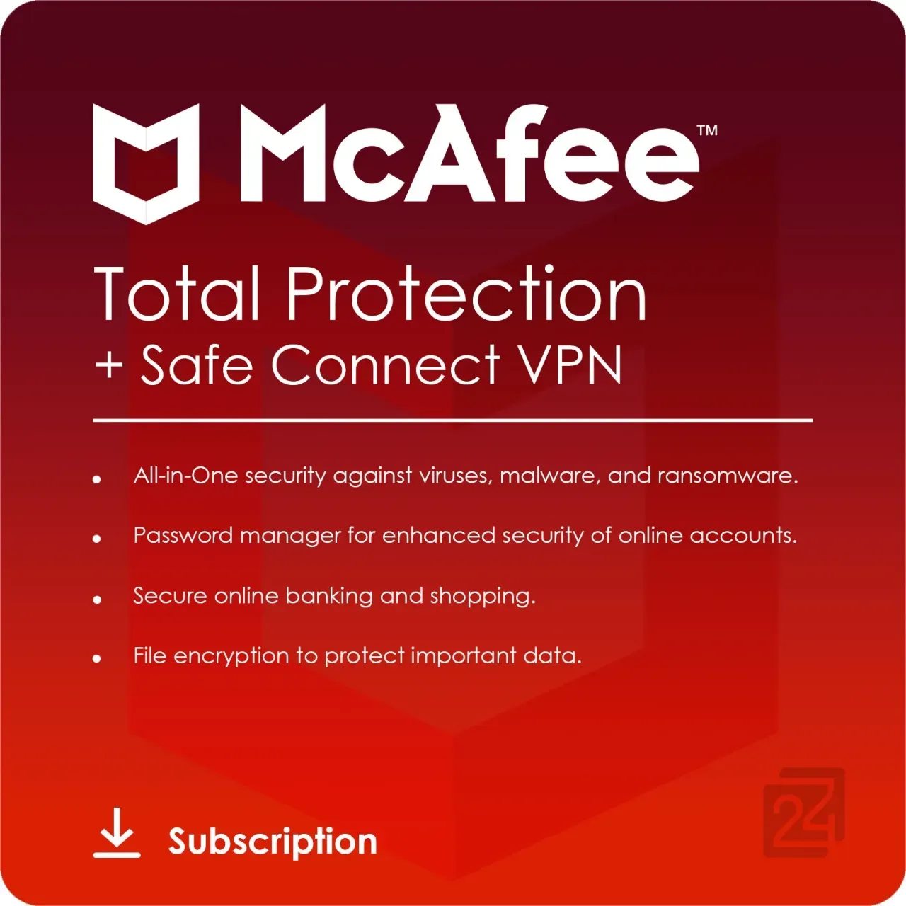 McAfee Total Protection with Safe Connect VPN 2026