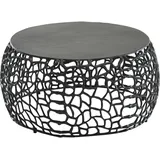 FineBuy Couchtisch Ø 66 cm Tisch Wohnzimmertisch Rund Aluminium